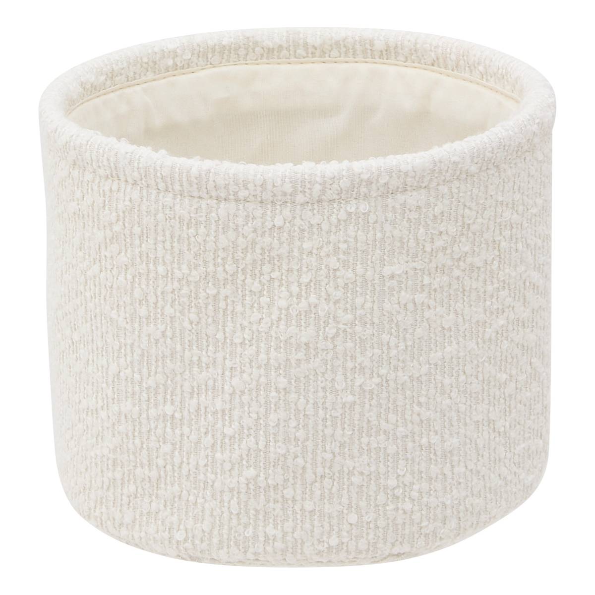 Lot de 3 paniers de rangement, d.14/16/18 cm, blanc Bouclette