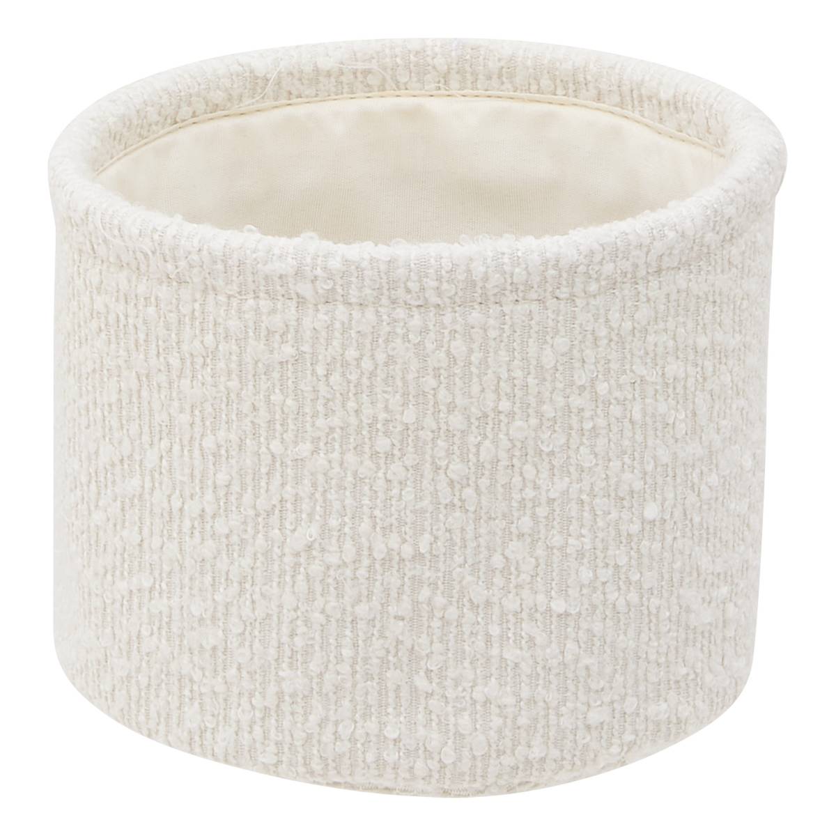 Lot de 3 paniers de rangement, d.14/16/18 cm, blanc Bouclette