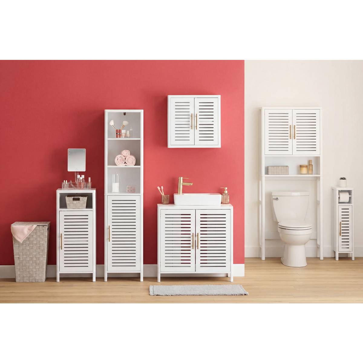 Colonne de rangement 1 porte, h.160 cm, blanc Orea
