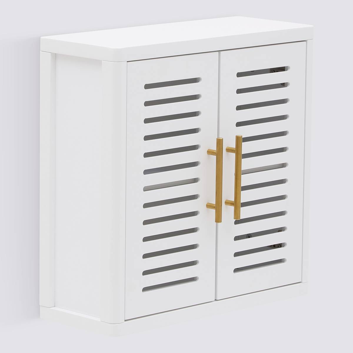 Meuble haut 2 portes, 50x20 cm, blanc Orea