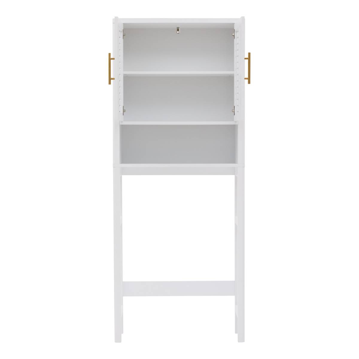 Meuble wc 2 portes 1 étagère, 67x25 cm, blanc Orea