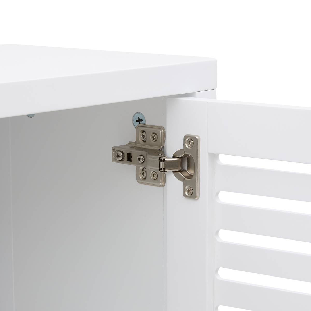 Meuble wc 2 portes 1 étagère, 67x25 cm, blanc Orea