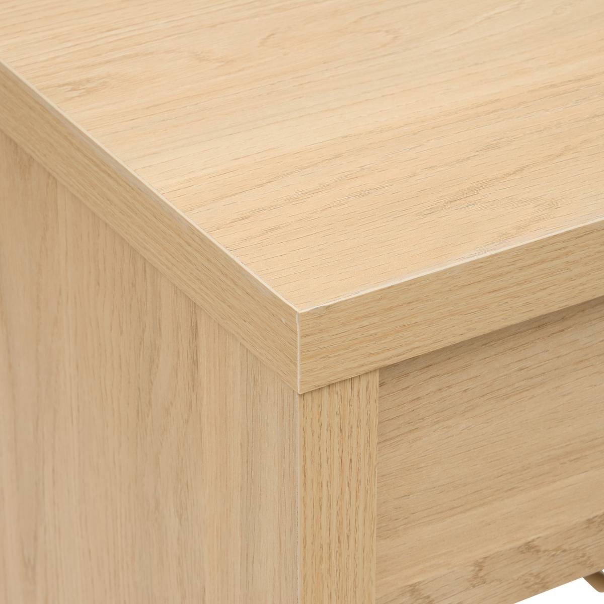 Console 2 tiroirs, 92,5x32 cm, beige Alvo