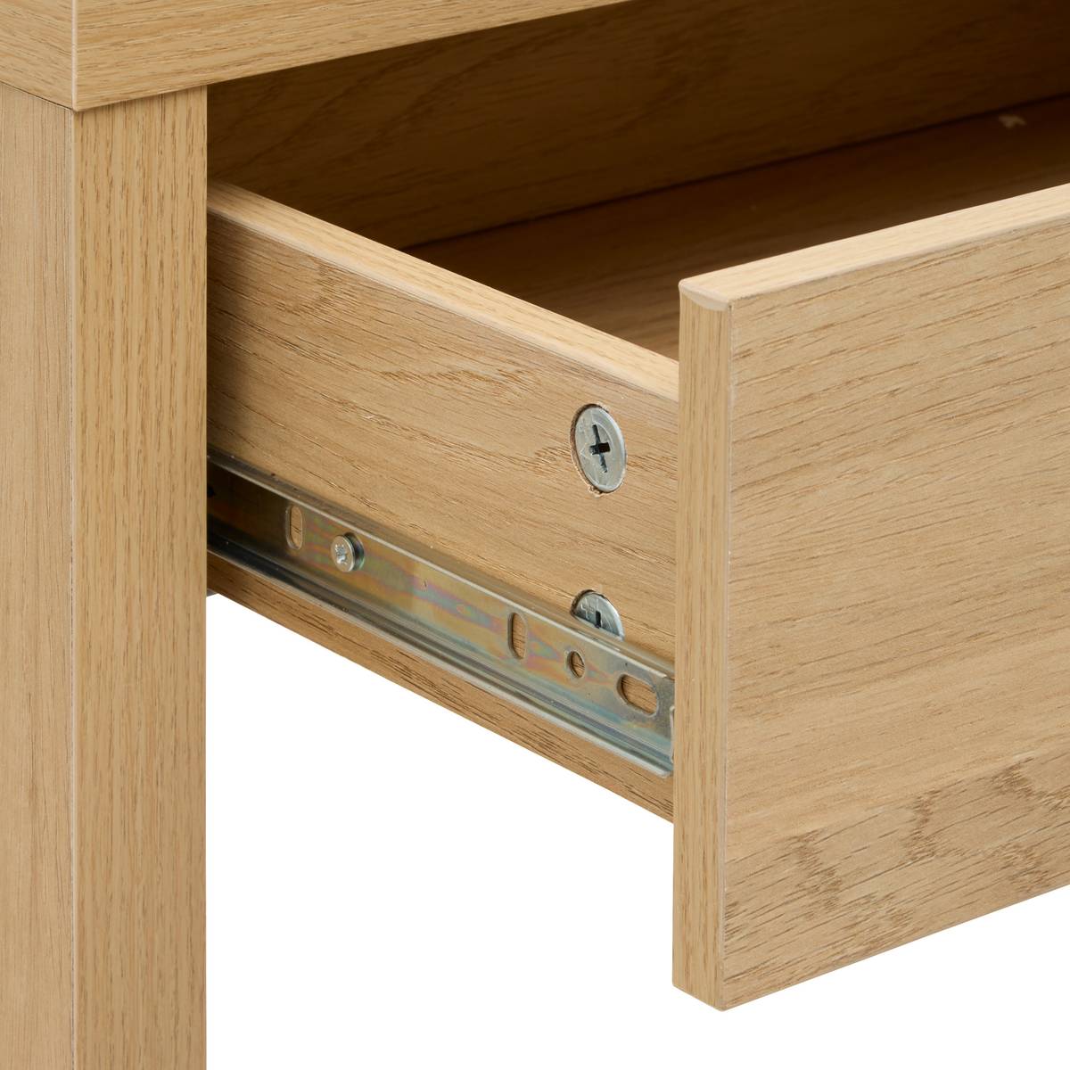 Console 2 tiroirs, 92,5x32 cm, beige Alvo