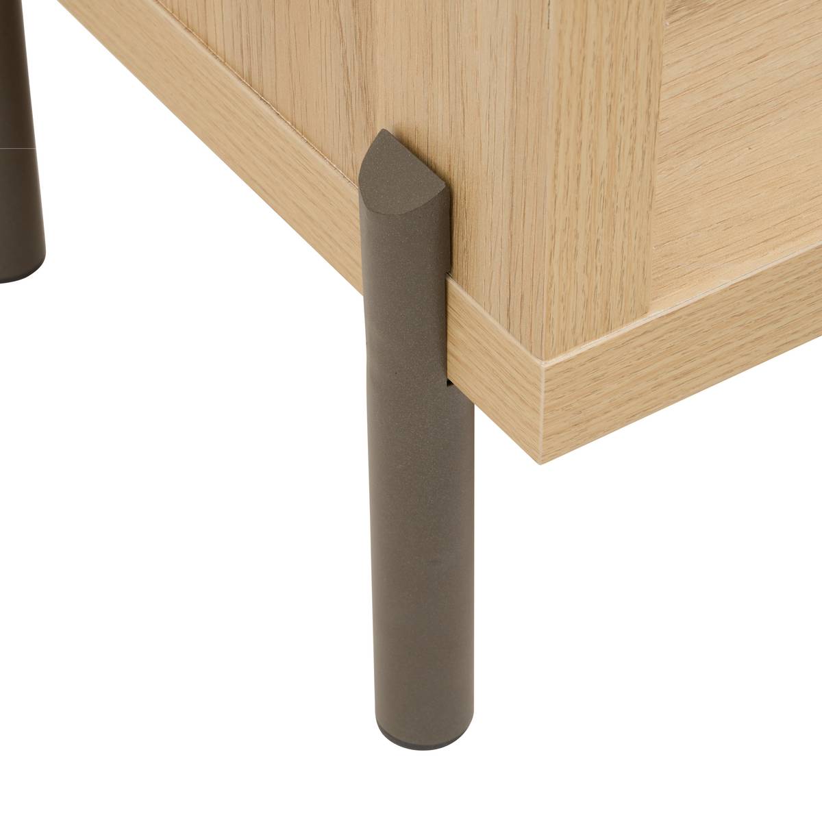 Console 2 tiroirs, 92,5x32 cm, beige Alvo