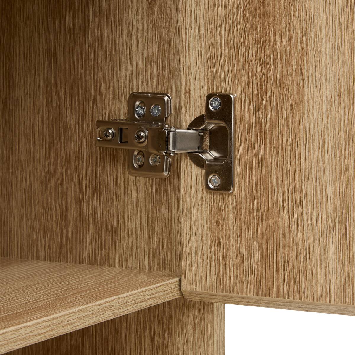 Meuble wc 2 portes 1 étagère, 63x20 cm, beige