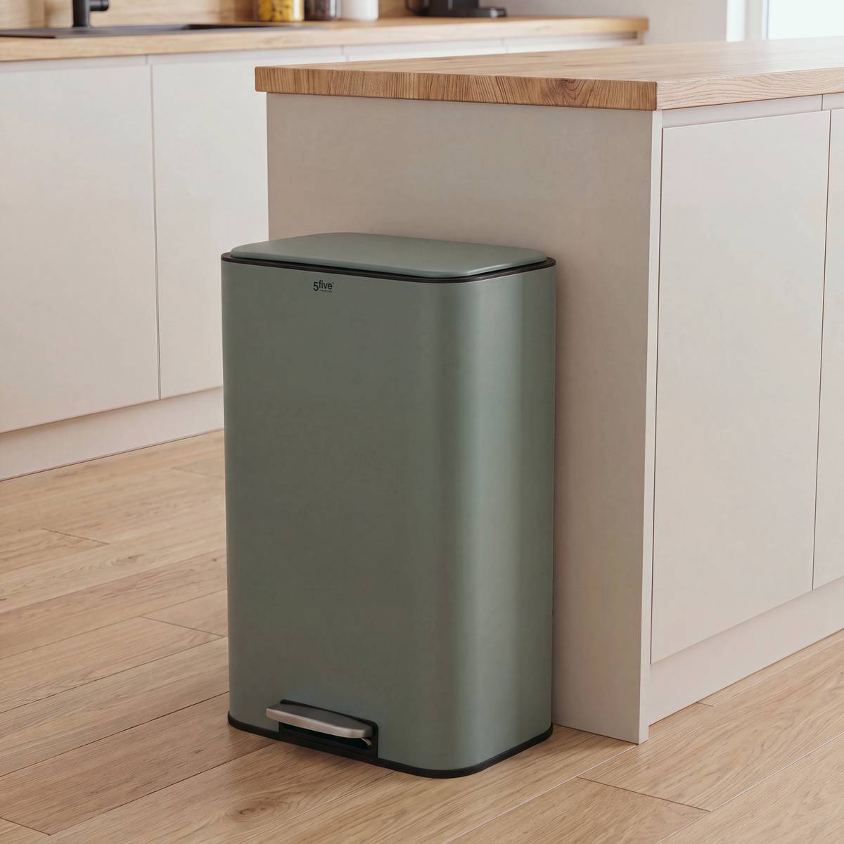 Poubelle manuelle, 30l, vert Delta