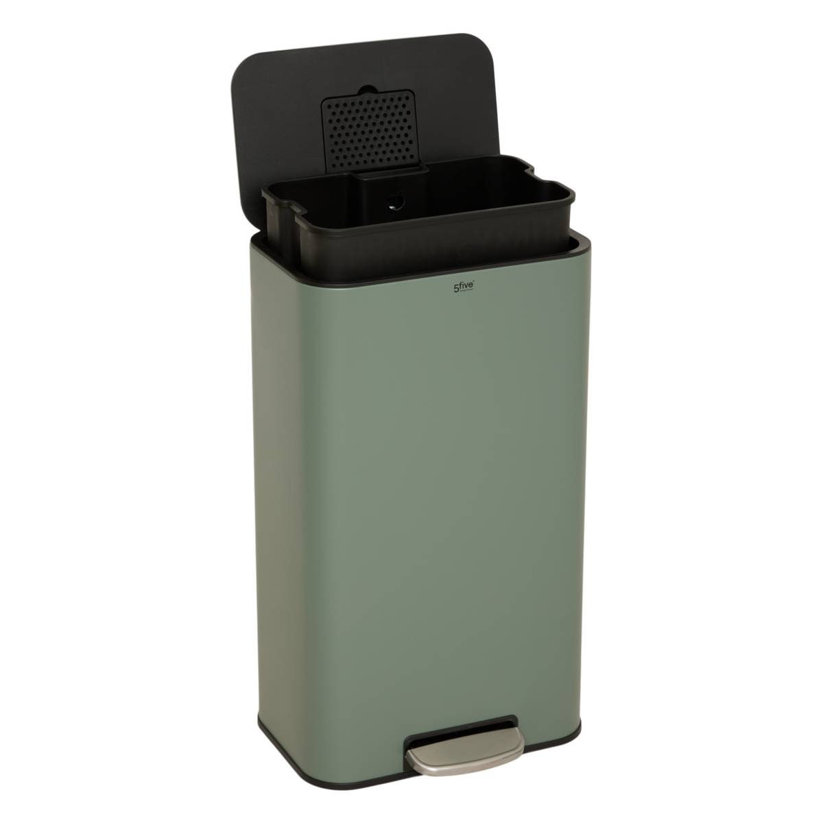 Poubelle manuelle, 30l, vert Delta