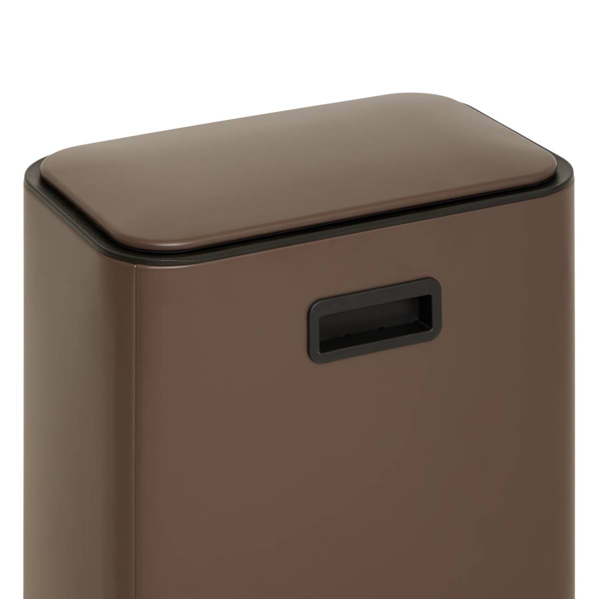 Poubelle manuelle, 30l, chocolat Delta