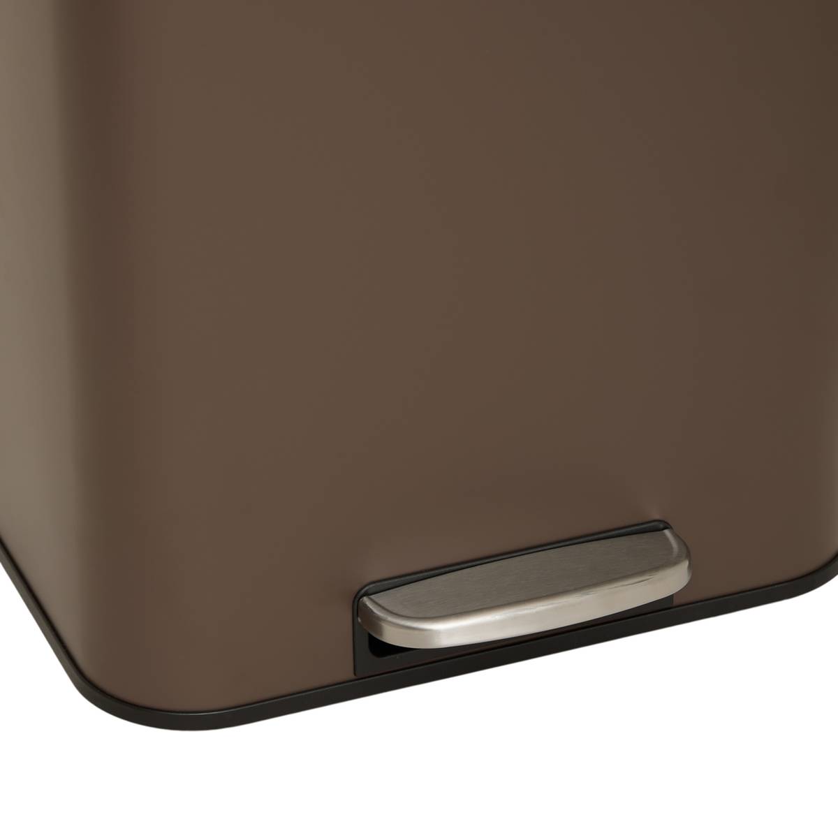 Poubelle manuelle, 30l, chocolat Delta