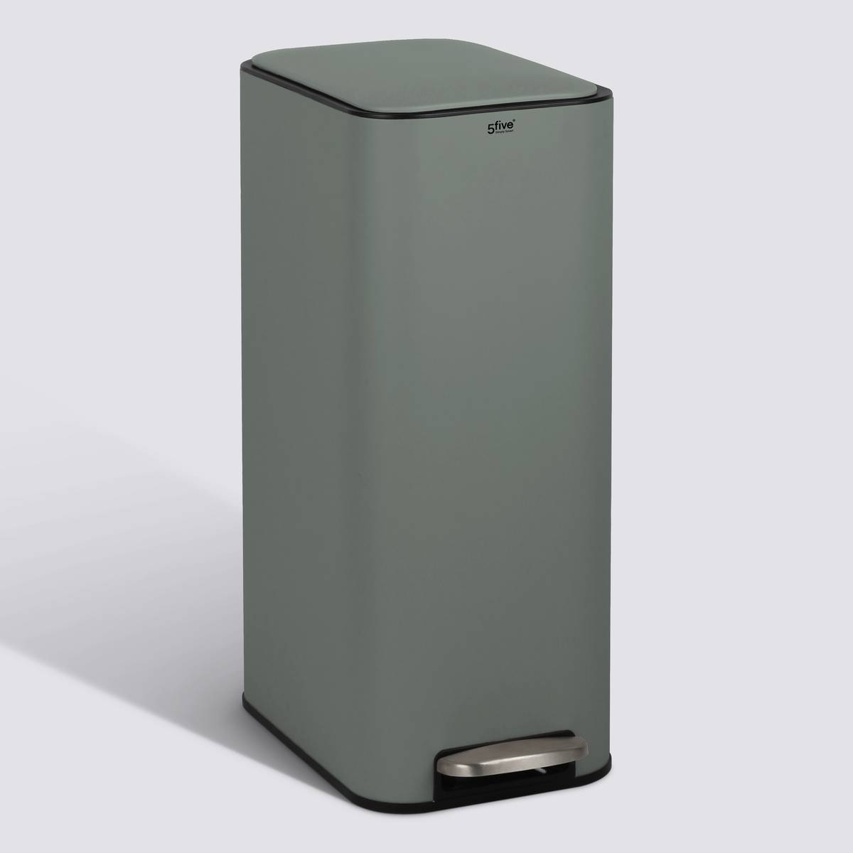 Poubelle manuelle slim, 30l, vert Delta