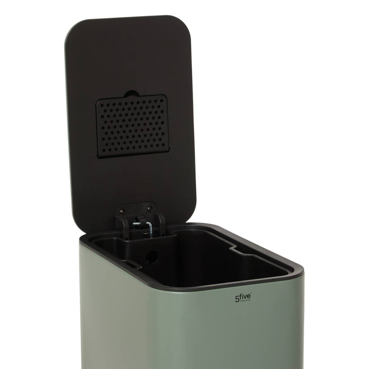 Poubelle manuelle slim, 30l, vert Delta