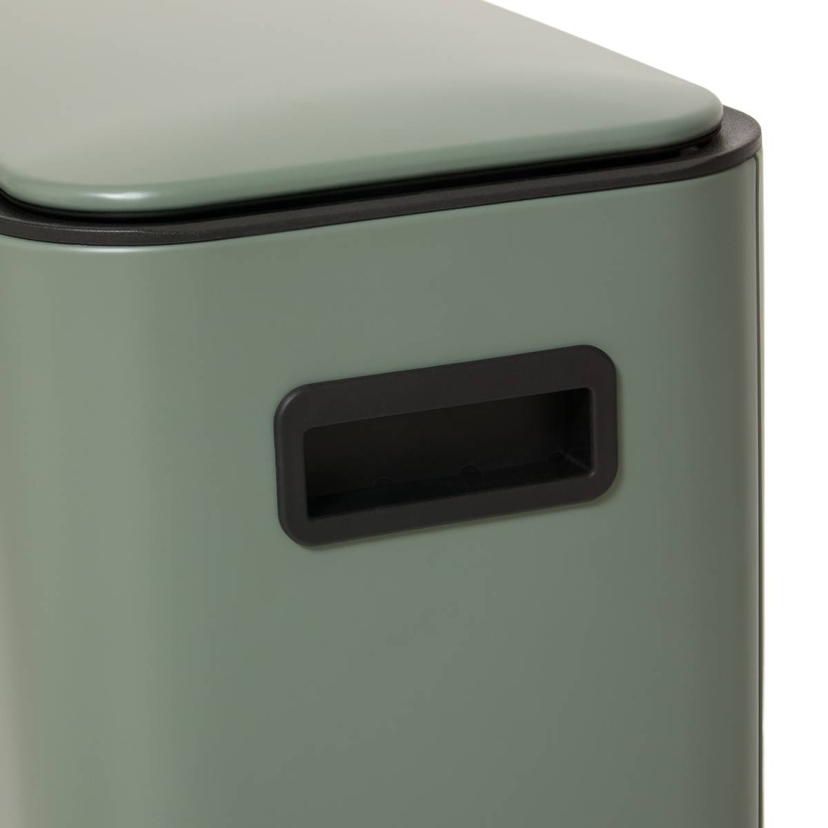 Poubelle manuelle slim, 30l, vert Delta