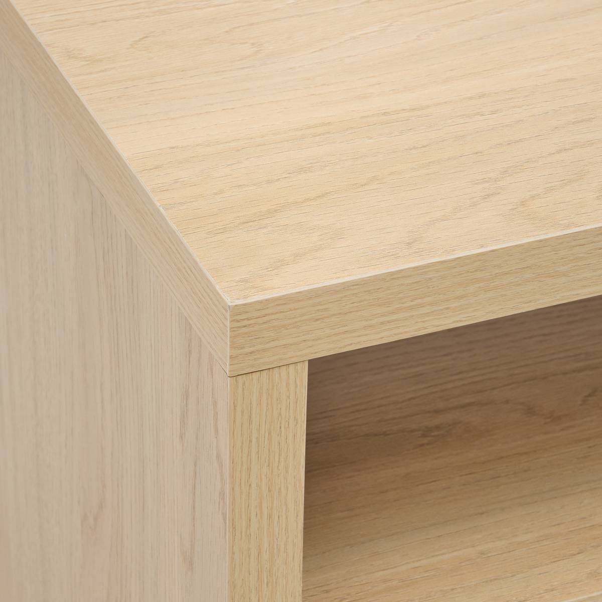 Table basse 1 tiroir, 92,5x39,5 cm, beige Alvo