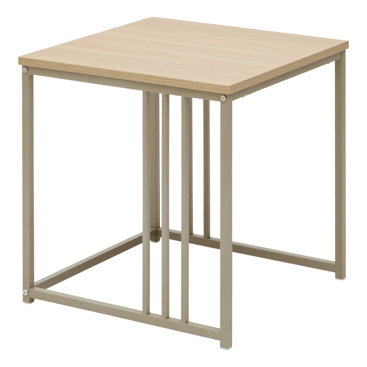 2 tables gigognes, 45x45 cm, sable