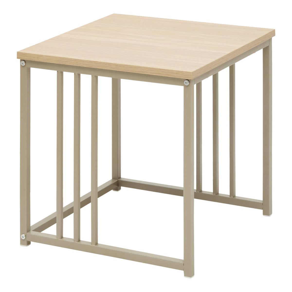 2 tables gigognes, 45x45 cm, sable