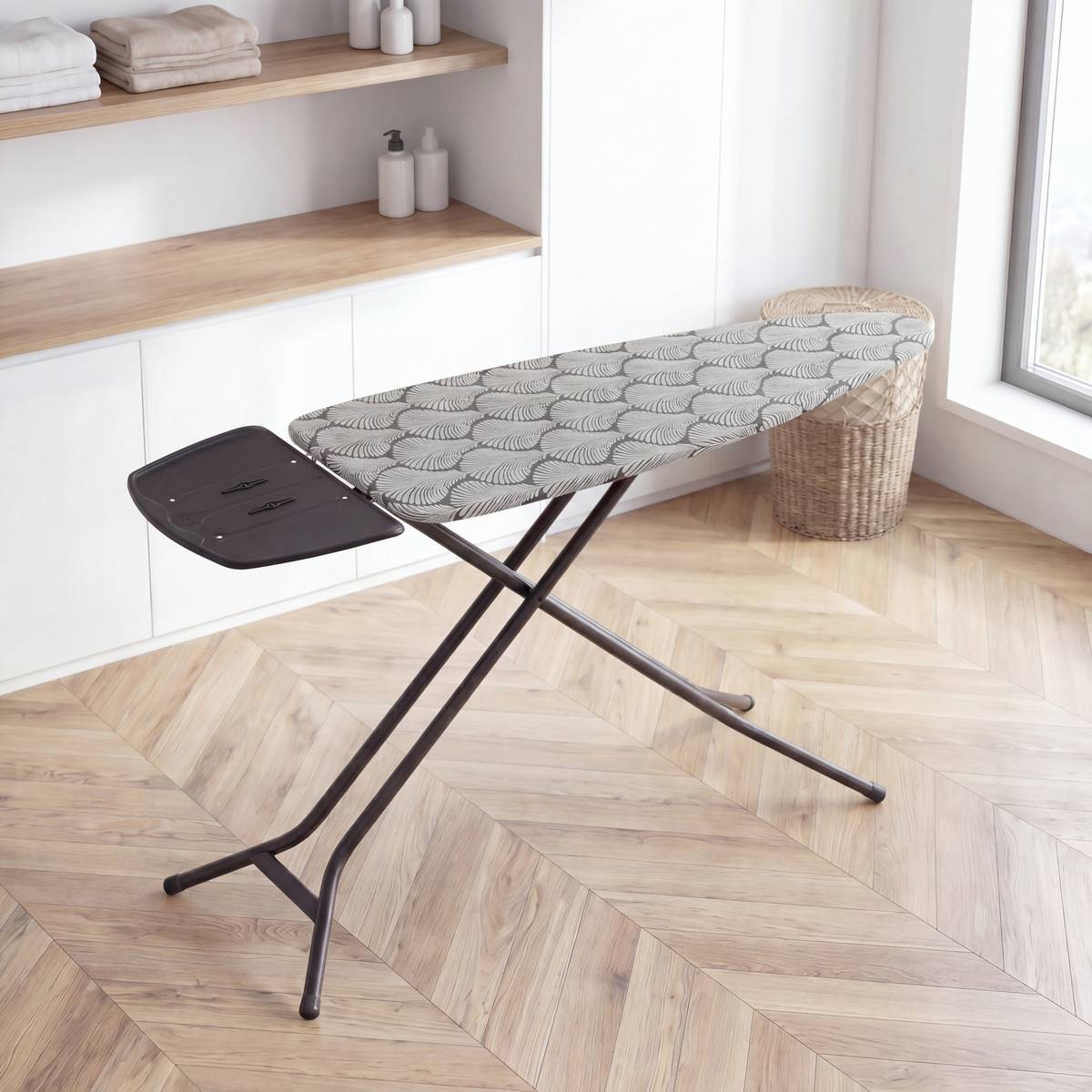 Table à repasser, l.130 cm, noir