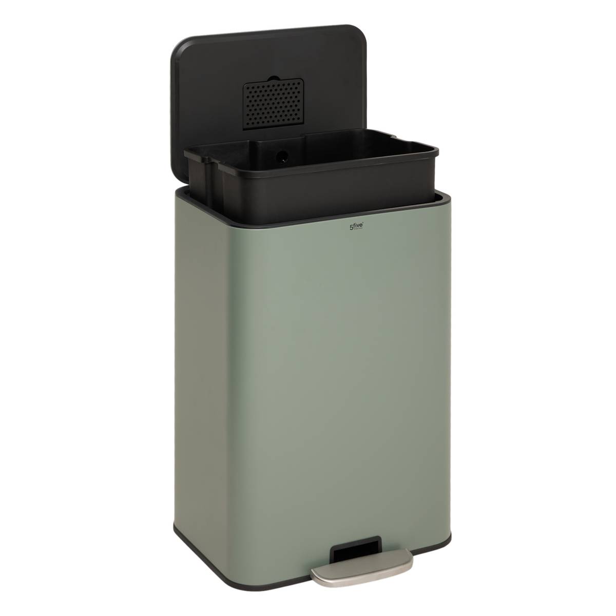 Poubelle manuelle, 50l, vert Delta