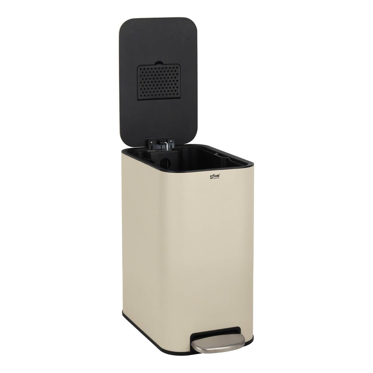 Poubelle manuelle slim, 20l, argile Delta