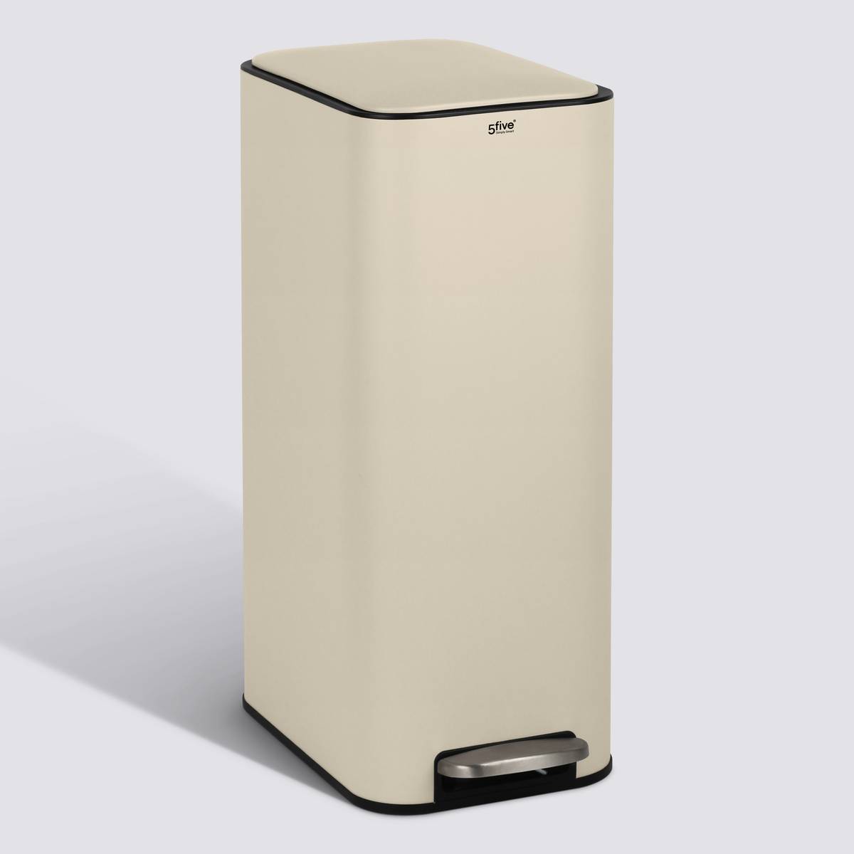 Poubelle manuelle slim, 30l, argile Delta