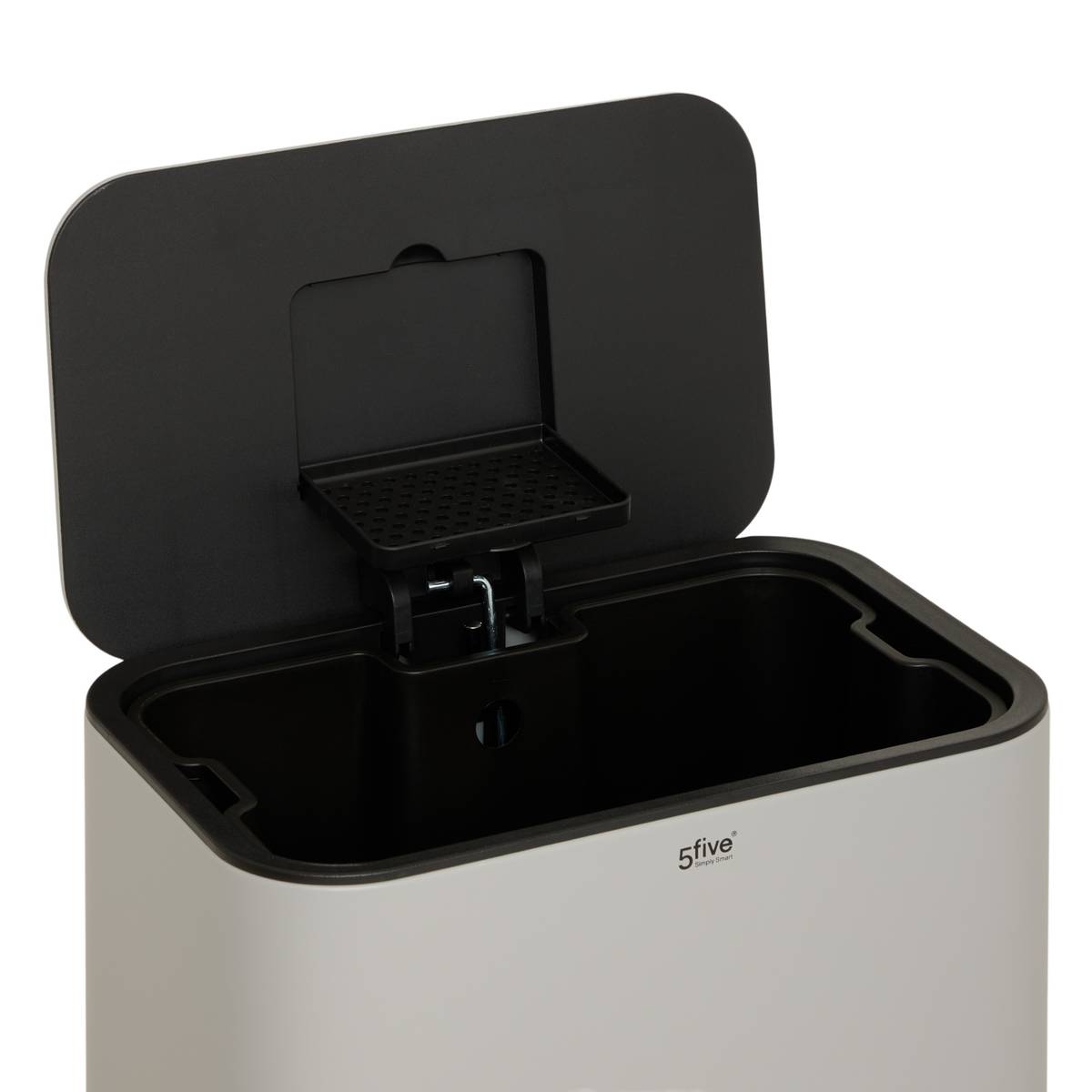 Poubelle manuelle, 30l, gris