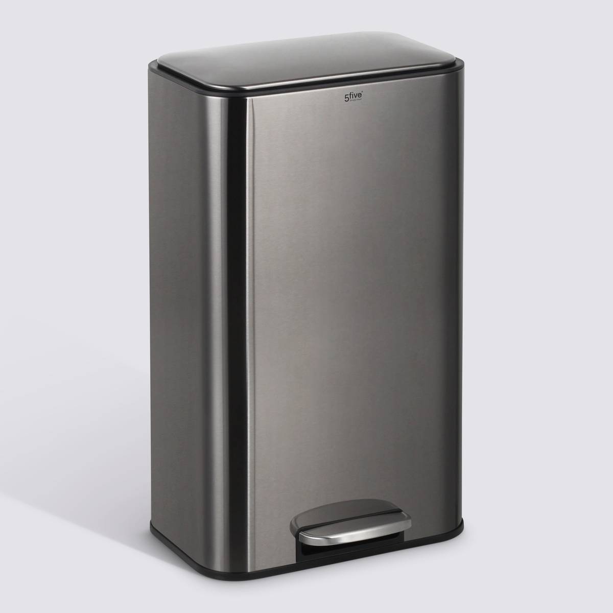 Poubelle manuelle, 30l, gris charbon Delta