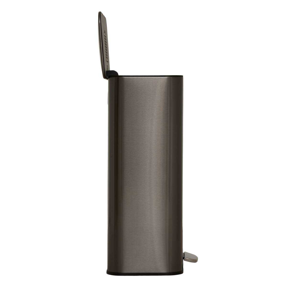 Poubelle manuelle, 30l, gris charbon Delta