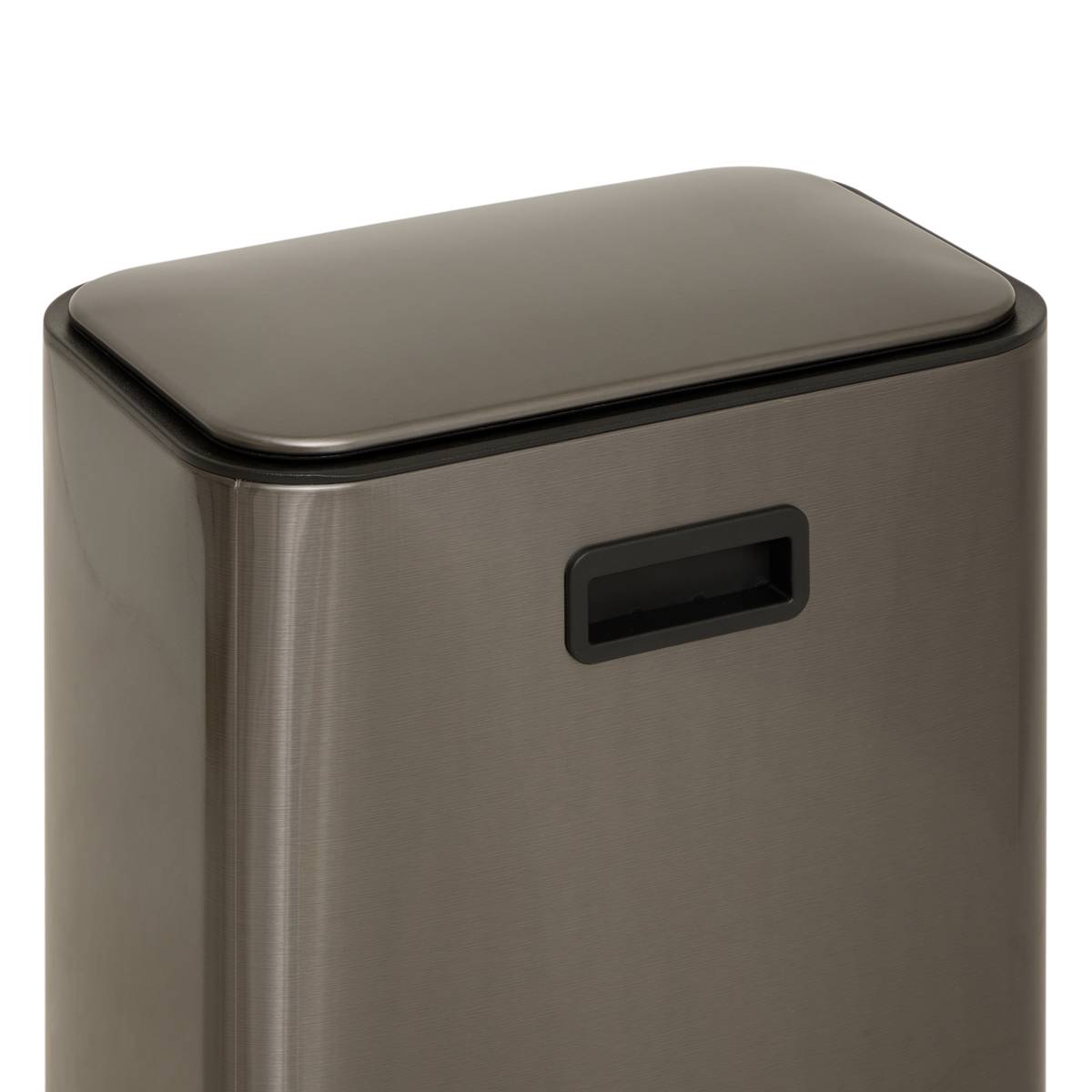 Poubelle manuelle, 30l, gris charbon Delta