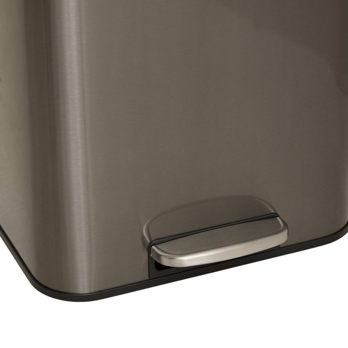 Poubelle manuelle, 30l, gris charbon Delta
