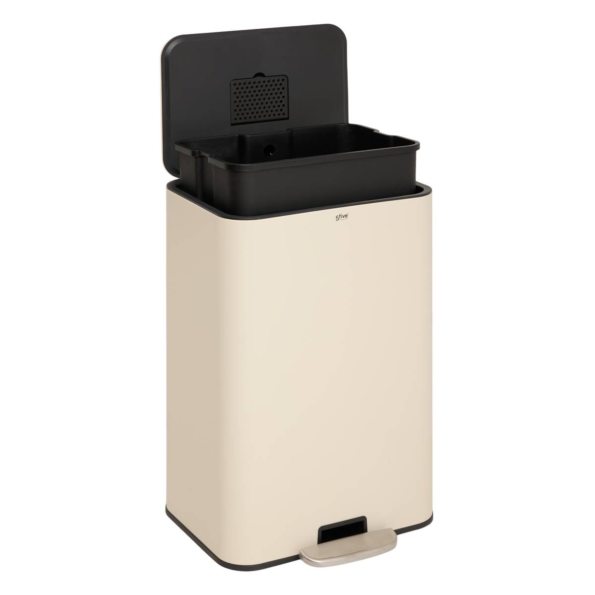 Poubelle manuelle, 50l, argile