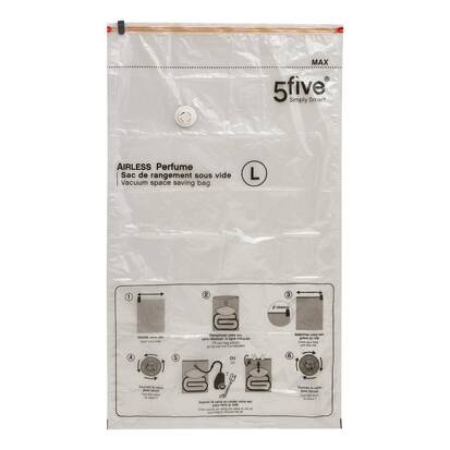Lot de 4 sacs compresseurs avec pompe, l.59/80/120 cm, transparent Airless