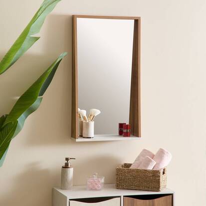 Miroir mural, 76,8x43 cm, marron Come