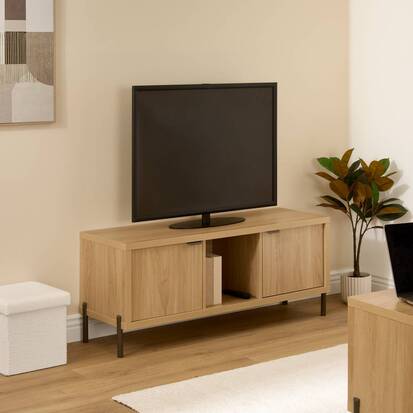 meuble-tv-2-portes-122-5x39-5-cm-beige