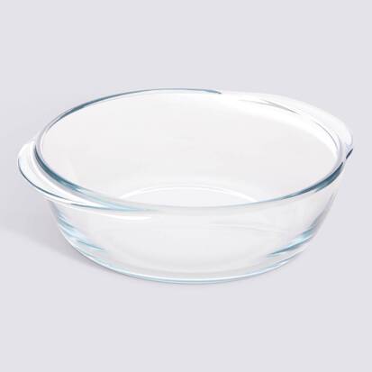 Plat à four, d.20 cm, verre borosilicate, transparent Essentiels
