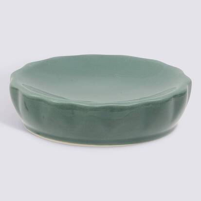 Porte-savon, d.11 cm, grès, ficus Colorama