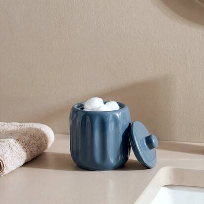 Pot à cotons, d.12,5 cm, bleu Colorama