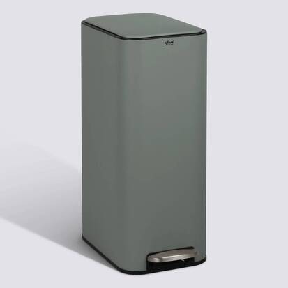Poubelle manuelle slim, 30l, vert Delta
