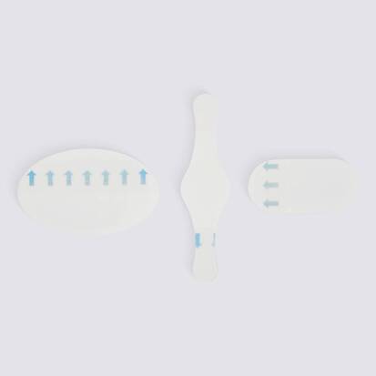 Lot de 12 pansement, 3 formats, blanc 