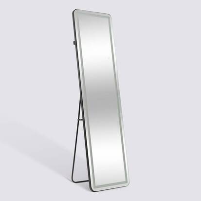 Miroir led, 40x150 cm, argent 