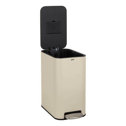 Poubelle manuelle slim, 20l, argile Delta