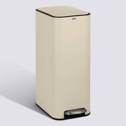 Poubelle manuelle slim, 30l, argile Delta