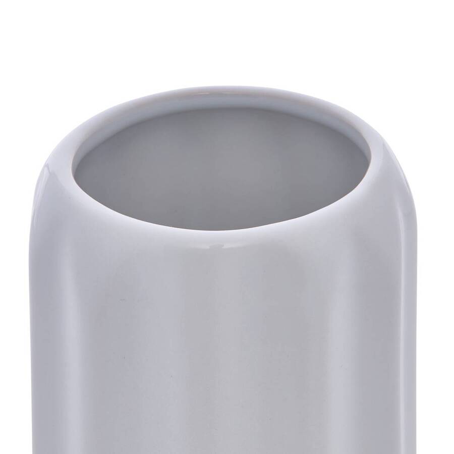Porte-brosse à dents, d.8 x h.11,9 cm, grès, blanc Colorama