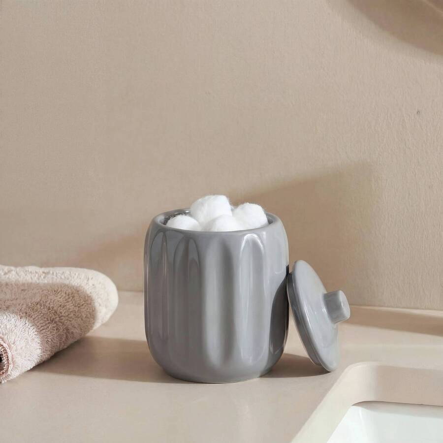 Pot à cotons, d.12,5 cm, gris Colorama
