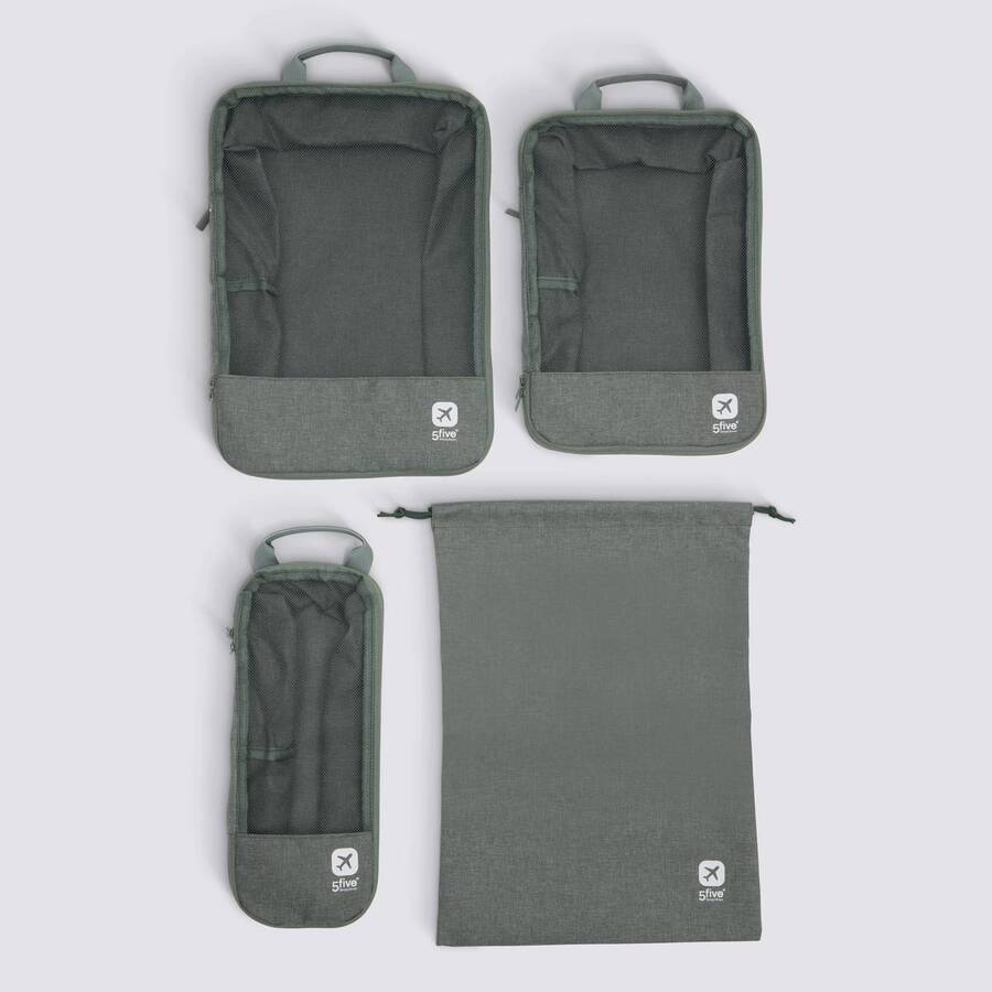 Lot de 3 sacs compresseurs avec sac de rangement, 4 pièces