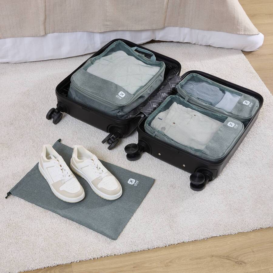 Lot de 3 sacs compresseurs avec sac de rangement, 4 pièces