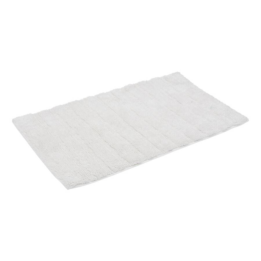 Tapis cotelé, coton, 75x50 cm, blanc Solis