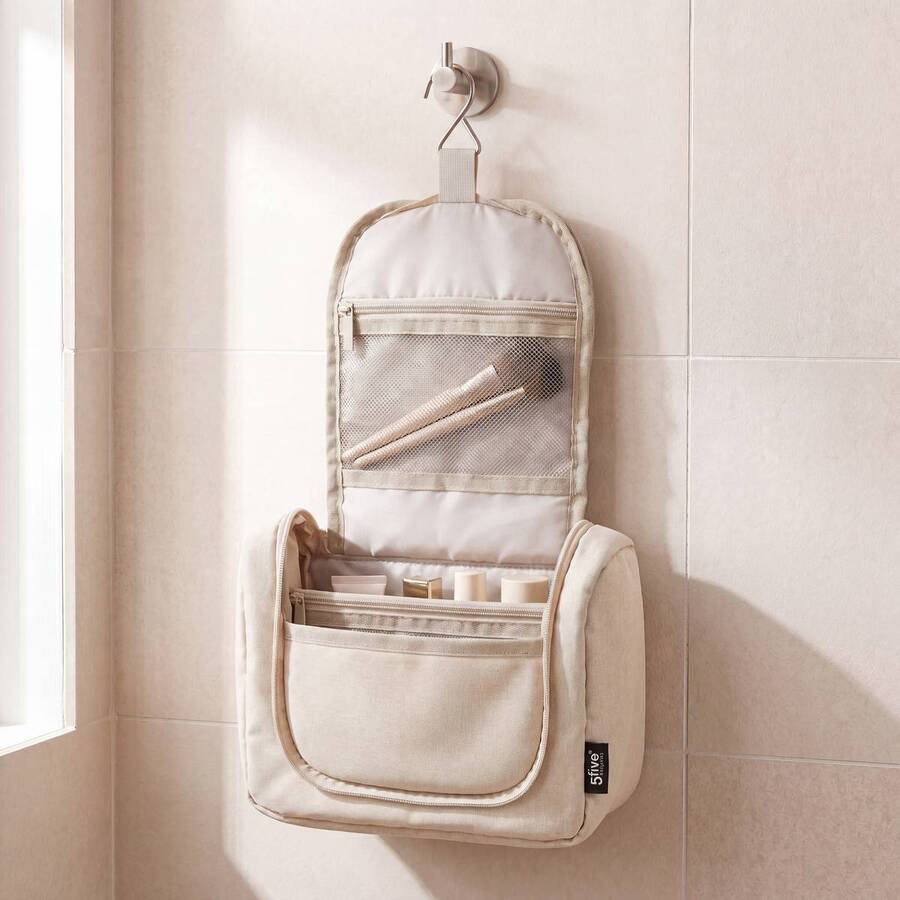 Trousse de toilette de voyage, l.22 x h.18 cm