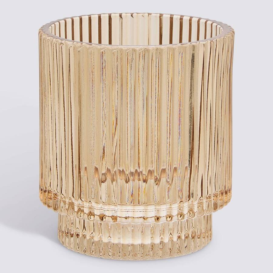 Porte-brosse à dents, d.8 x h.9 cm, ambre Solis