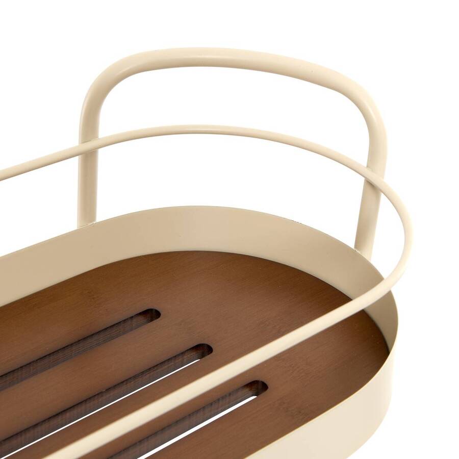 Étagère de douche, 3 niveaux, beige Argileo