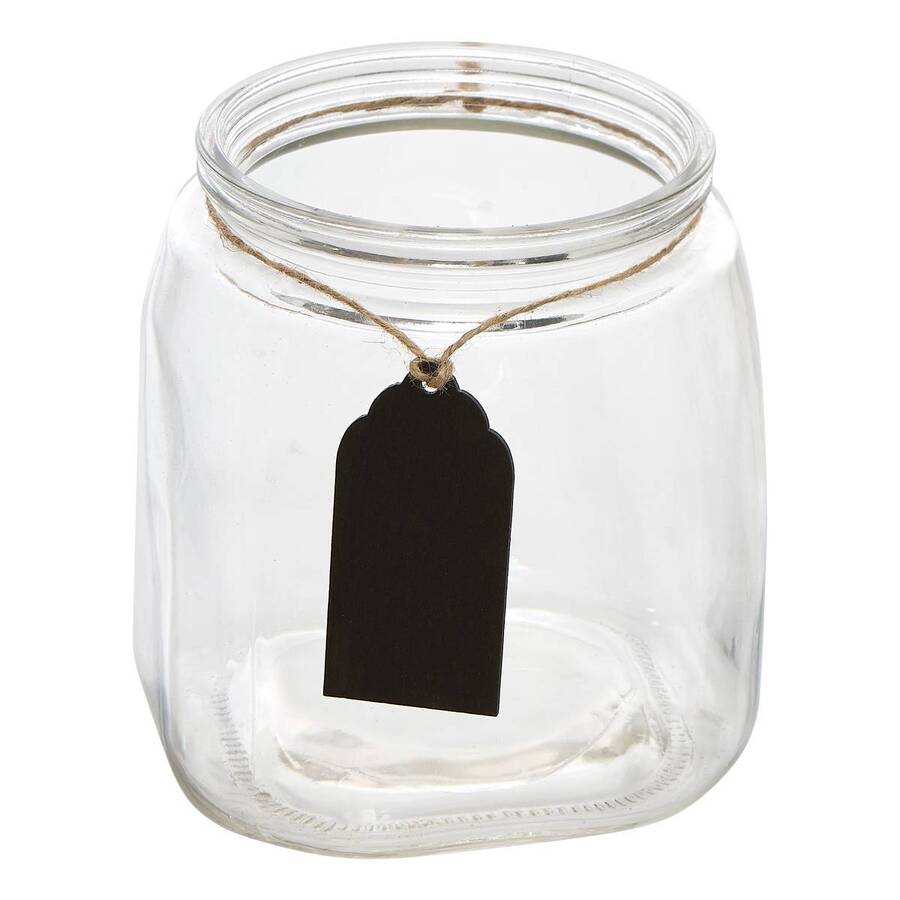 Bonbonnière en verre avec ardoise, 1,2l, transparent Bonby